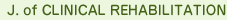 J. of Clinical Rehabilitation